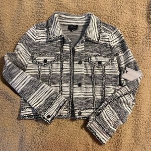 1State cropped tweed jacket